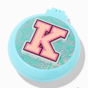 CLAIRES ~Varsity Initial Hair Brush Compact (NWT)